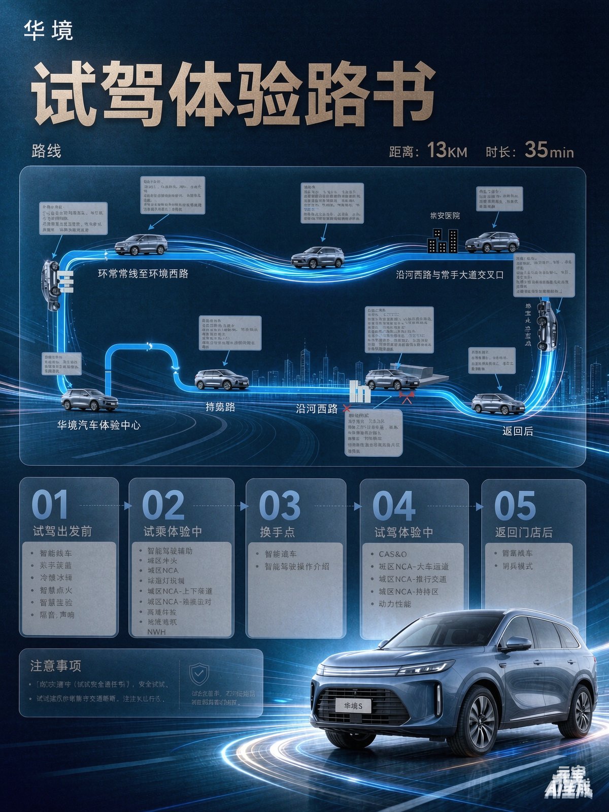 华境S试驾体验路书——华境汽车东莞常平体验中心